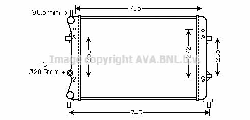 AVA VW2359 Радіатор охолодження двигуна VW2359: Приваблива ціна - Купити у Польщі на 2407.PL!