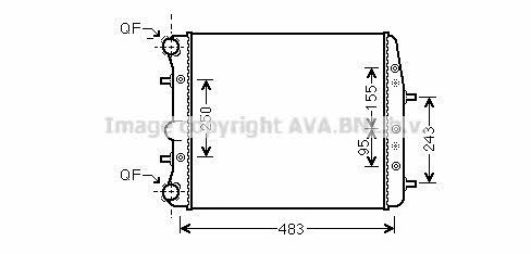 AVA VW2373 Радиатор охлаждения двигателя VW2373: Отличная цена - Купить в Польше на 2407.PL!