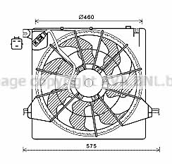 AVA HY7562 Hub, engine cooling fan wheel HY7562: Buy near me in Poland at 2407.PL - Good price!