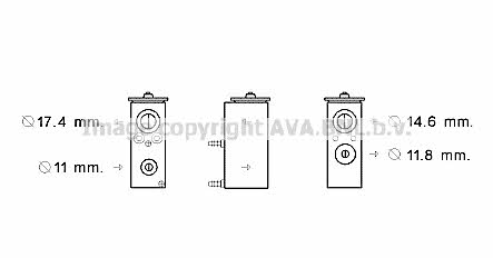AVA PE1383 Air conditioner expansion valve PE1383: Buy near me in Poland at 2407.PL - Good price!