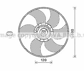 AVA RT7604 Hub, engine cooling fan wheel RT7604: Buy near me in Poland at 2407.PL - Good price!