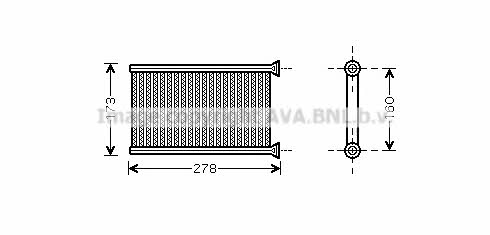 AVA BWA6342 Heat exchanger, interior heating BWA6342: Buy near me in Poland at 2407.PL - Good price!