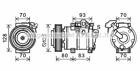 AVA HDK283 Компрессор кондиционера HDK283: Отличная цена - Купить в Польше на 2407.PL!