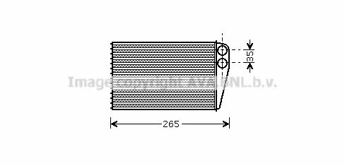 AVA RTA6354 Heat exchanger, interior heating RTA6354: Buy near me in Poland at 2407.PL - Good price!