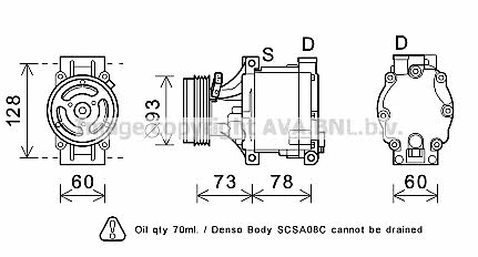 AVA SUK099 Compressor, air conditioning SUK099: Buy near me in Poland at 2407.PL - Good price!