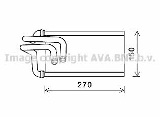 AVA JE6070 Heat exchanger, interior heating JE6070: Buy near me in Poland at 2407.PL - Good price!