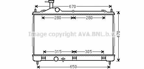 AVA MT2256 Radiator, engine cooling MT2256: Buy near me in Poland at 2407.PL - Good price!