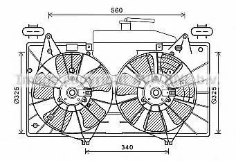 AVA MZ7551 Hub, engine cooling fan wheel MZ7551: Buy near me in Poland at 2407.PL - Good price!