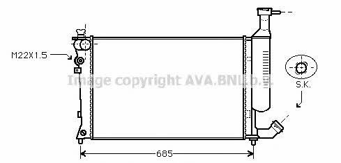 AVA CNA2168 Radiator, engine cooling CNA2168: Buy near me in Poland at 2407.PL - Good price!