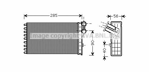 AVA CNA6239 Heat exchanger, interior heating CNA6239: Buy near me in Poland at 2407.PL - Good price!