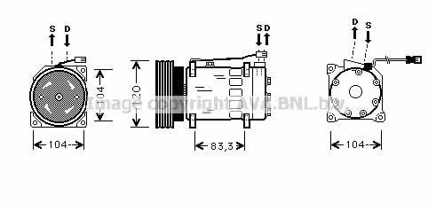 AVA CNK175 Compressor, air conditioning CNK175: Buy near me in Poland at 2407.PL - Good price!