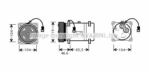 AVA CNK216 Compressor, air conditioning CNK216: Buy near me in Poland at 2407.PL - Good price!