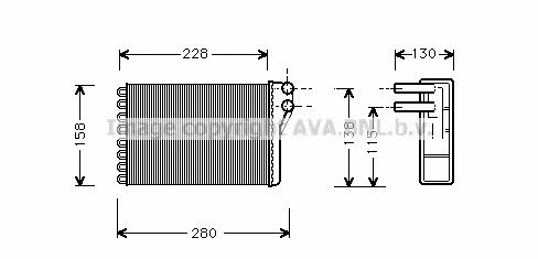 AVA CR6047 Heat exchanger, interior heating CR6047: Buy near me in Poland at 2407.PL - Good price!