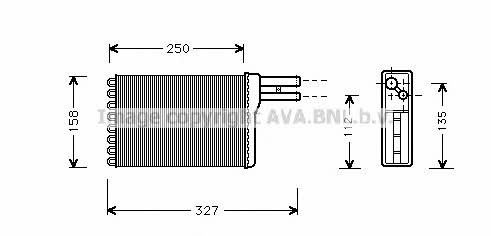 AVA CR6048 Heat exchanger, interior heating CR6048: Buy near me in Poland at 2407.PL - Good price!