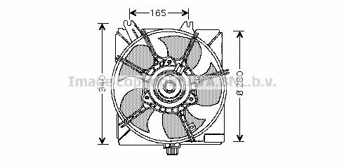 AVA CR7508 Hub, engine cooling fan wheel CR7508: Buy near me in Poland at 2407.PL - Good price!