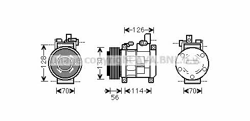 AVA CRK062 Compressor, air conditioning CRK062: Buy near me in Poland at 2407.PL - Good price!