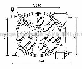 AVA CT7501 Hub, engine cooling fan wheel CT7501: Buy near me in Poland at 2407.PL - Good price!