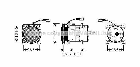 AVA IVAK093 Compressor, air conditioning IVAK093: Buy near me in Poland at 2407.PL - Good price!