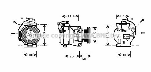 AVA IVK064 Compressor, air conditioning IVK064: Buy near me in Poland at 2407.PL - Good price!