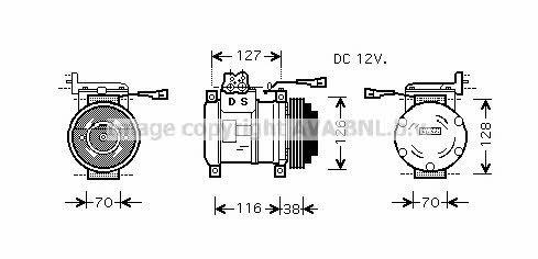 AVA IVK075 Compressor, air conditioning IVK075: Buy near me in Poland at 2407.PL - Good price!