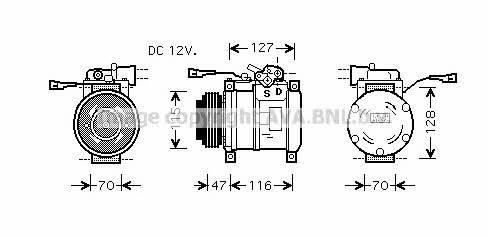 AVA IVK076 Compressor, air conditioning IVK076: Buy near me at 2407.PL in Poland at an Affordable price!