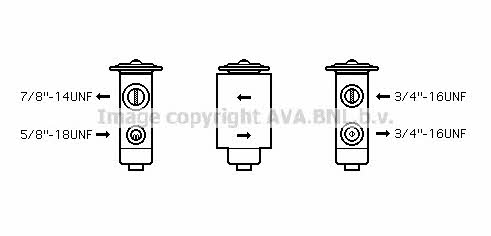 AVA JR1038 Air conditioner expansion valve JR1038: Buy near me in Poland at 2407.PL - Good price!