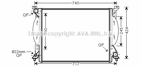 AVA AI2204 Radiator, engine cooling AI2204: Buy near me in Poland at 2407.PL - Good price!