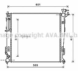 AVA KA2214 Radiator, engine cooling KA2214: Buy near me in Poland at 2407.PL - Good price!