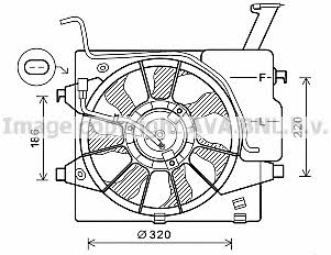 AVA KA7535 Hub, engine cooling fan wheel KA7535: Buy near me in Poland at 2407.PL - Good price!