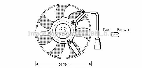 AVA AI7516 Hub, engine cooling fan wheel AI7516: Buy near me in Poland at 2407.PL - Good price!