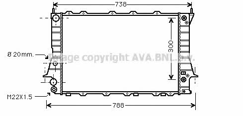 AVA AIA2078 Radiator, engine cooling AIA2078: Buy near me in Poland at 2407.PL - Good price!