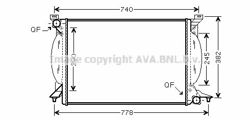 AVA AIA2206 Радиатор охлаждения двигателя AIA2206: Отличная цена - Купить в Польше на 2407.PL!