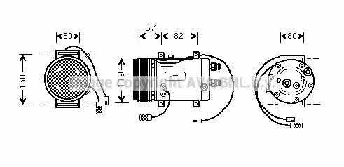 AVA AIK008 Compressor, air conditioning AIK008: Buy near me at 2407.PL in Poland at an Affordable price!