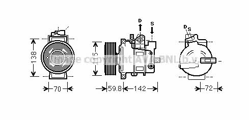 AVA AIK343 Компрессор кондиционера AIK343: Отличная цена - Купить в Польше на 2407.PL!