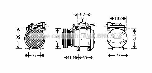 AVA KAK211 Compressor, air conditioning KAK211: Buy near me in Poland at 2407.PL - Good price!