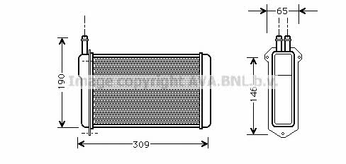 AVA LA6009 Heat exchanger, interior heating LA6009: Buy near me at 2407.PL in Poland at an Affordable price!