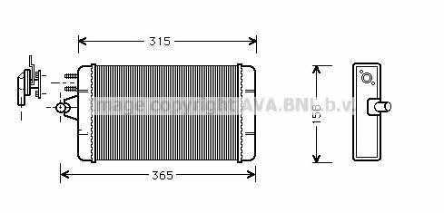 AVA LC6024 Heat exchanger, interior heating LC6024: Buy near me in Poland at 2407.PL - Good price!