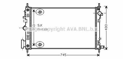 AVA OLA2472 Радіатор охолодження двигуна OLA2472: Приваблива ціна - Купити у Польщі на 2407.PL!