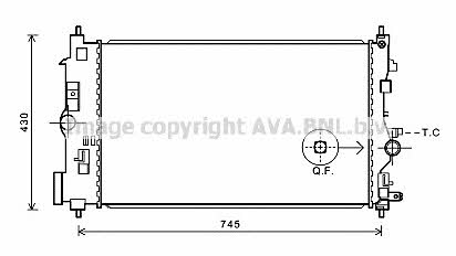 AVA OLA2591 Radiator, engine cooling OLA2591: Buy near me in Poland at 2407.PL - Good price!