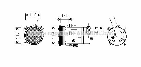 AVA OLAK277 Compressor, air conditioning OLAK277: Buy near me in Poland at 2407.PL - Good price!