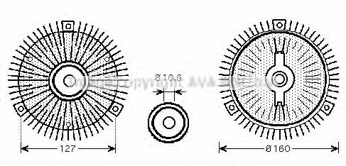 AVA OLC552 Viscous coupling assembly OLC552: Buy near me in Poland at 2407.PL - Good price!