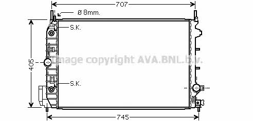 AVA OL2388 Radiator, engine cooling OL2388: Buy near me in Poland at 2407.PL - Good price!