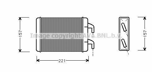 AVA OL6007 Heat exchanger, interior heating OL6007: Buy near me in Poland at 2407.PL - Good price!