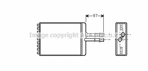 AVA OL6216 Heat exchanger, interior heating OL6216: Buy near me in Poland at 2407.PL - Good price!