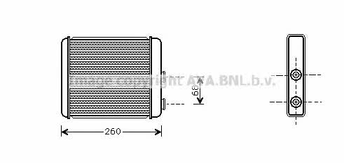 AVA OL6259 Heat exchanger, interior heating OL6259: Buy near me in Poland at 2407.PL - Good price!