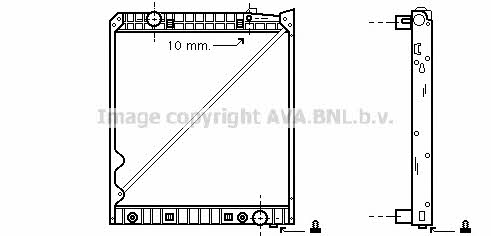 AVA ME2162 Radiator, engine cooling ME2162: Buy near me in Poland at 2407.PL - Good price!