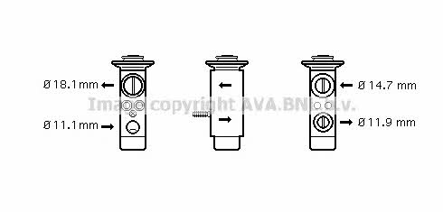 AVA MS1112 Air conditioner expansion valve MS1112: Buy near me in Poland at 2407.PL - Good price!
