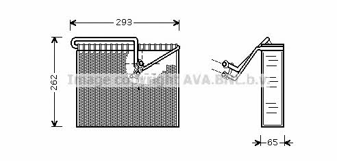 AVA OLV372 Air conditioner evaporator OLV372: Buy near me in Poland at 2407.PL - Good price!