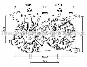 AVA AL7517 Hub, engine cooling fan wheel AL7517: Buy near me in Poland at 2407.PL - Good price!