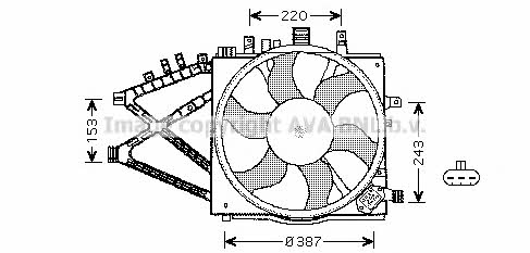 AVA OL7521 Hub, engine cooling fan wheel OL7521: Buy near me in Poland at 2407.PL - Good price!
